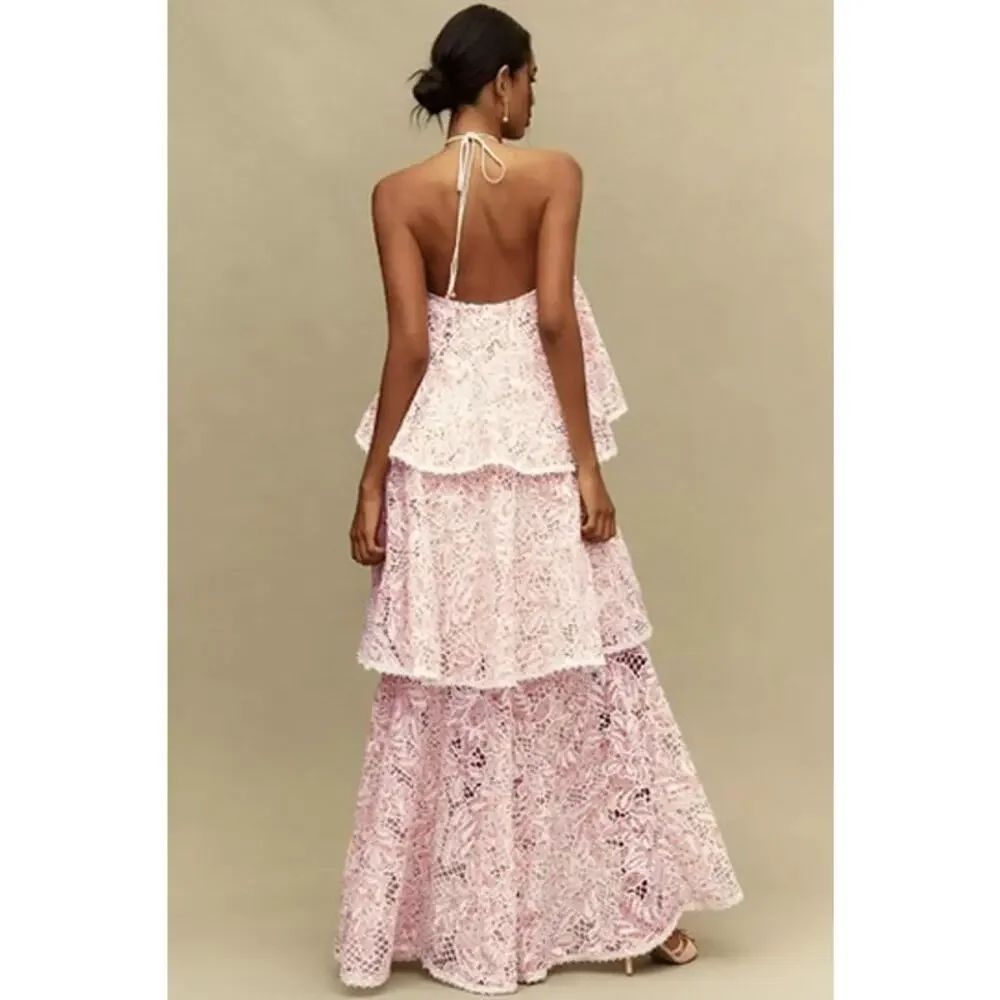 Elliott Valenica Tiered Halter Gown, NWT, Size M